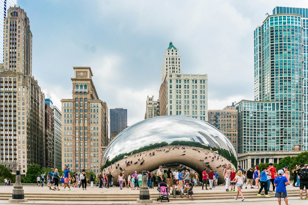 Cloud Gate sculpture in Chicago’s Millennium Park